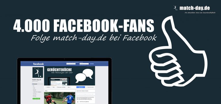 Über 4.000 Personen gefällt match-day.de bei Facebook