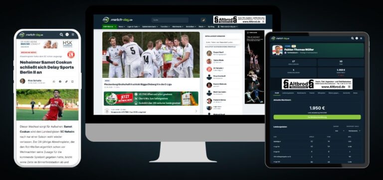 Frischer Anpfiff: match-day.de erscheint im neuen Design